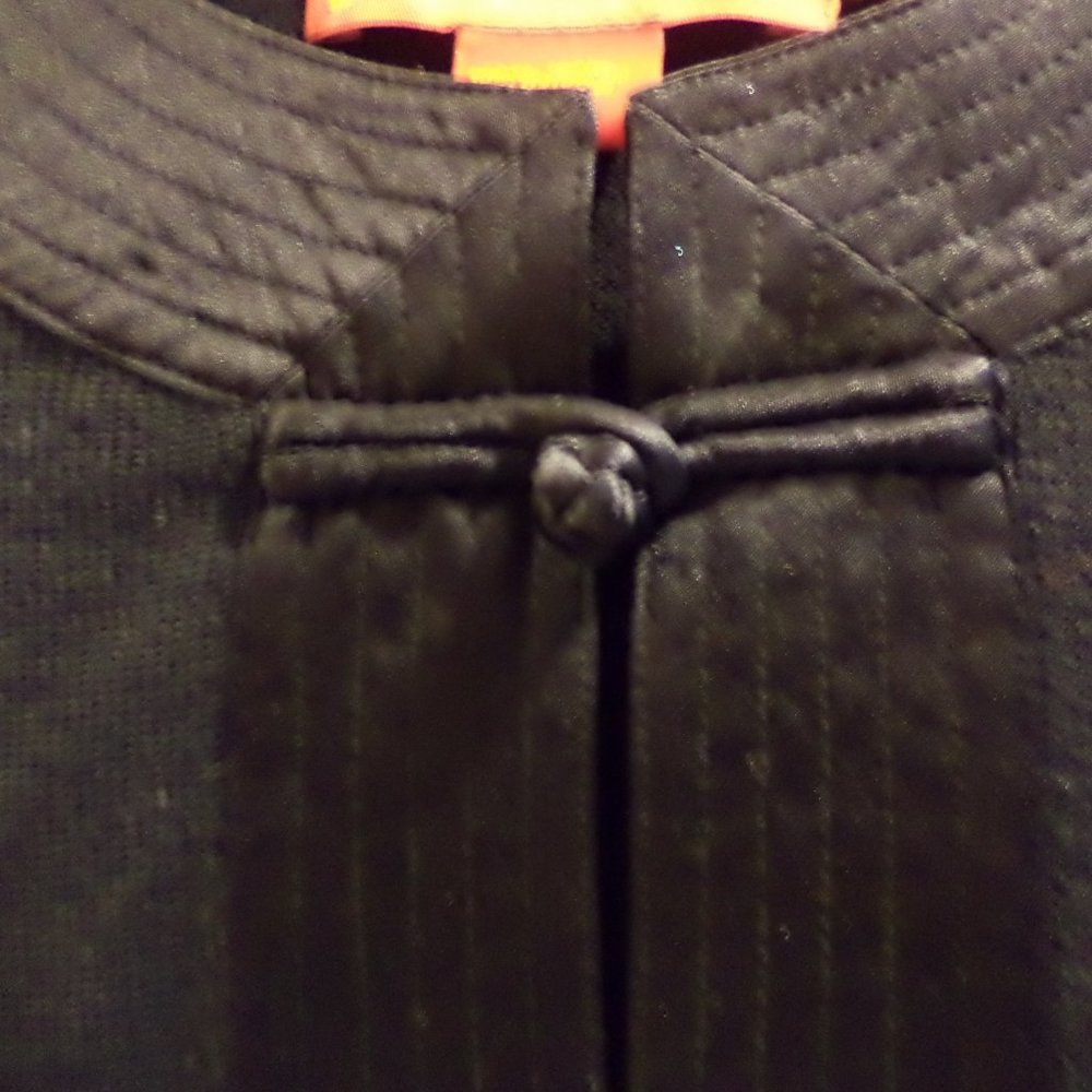 SHANGHAI TANG - Mandarin Neckline -Black ~100% Wool ~  Size: Large (Slim fit) - Picture 5 of 7